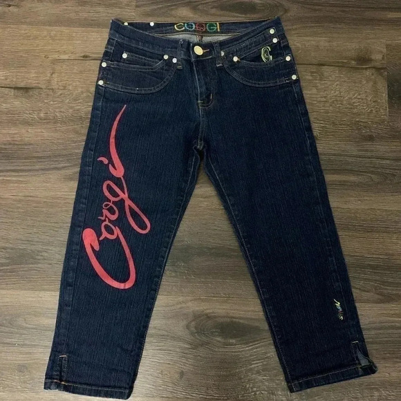 Coogi capris multi color bedazzled butt size 7/8 - Picture 2 of 8